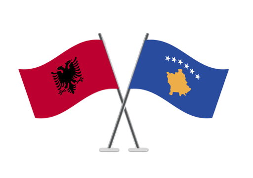 Flamujt e Kosovës dhe Shqipërisë