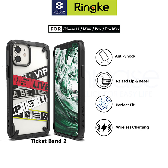 Case iPhone 12 Pro Max 12 Pro 12 Mini Ringke Fusion X AntiShock Casing