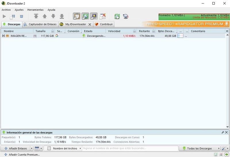 como funciona jdownloader 2 min