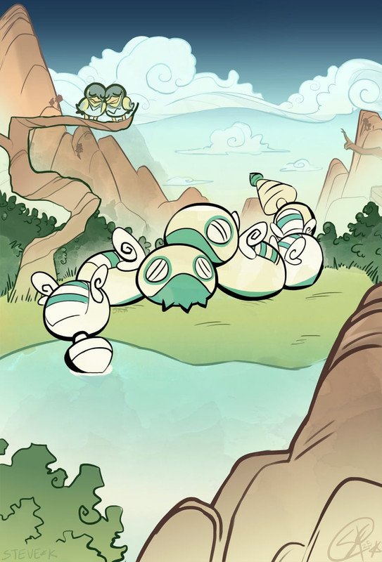 wattrel-and-dudunsparce-pokemon-drawn-by