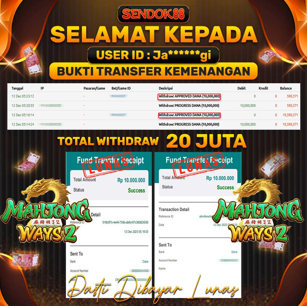 SENDOK88 JEPE! MAHJONG WAYS 2 Rp 20.000.000,- LUNAS!
