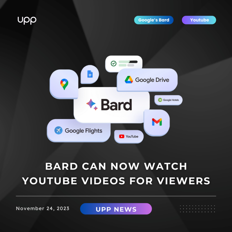 Bard can now watch YouTube videos for you.