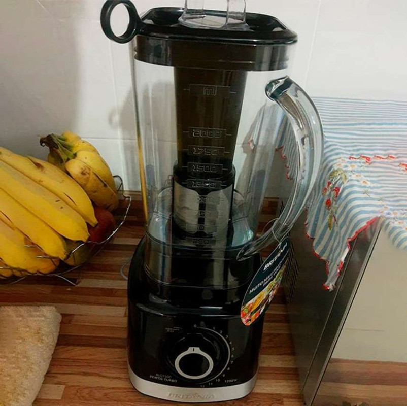 Liquidificador Turbo, Blq1300p, 1200W, 3L, Chumbo, 220v, Britânia