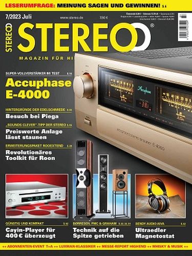 Cover: Stereo Magazin f&uuml;r HiFi, High End und Musik Juli No 07 2023