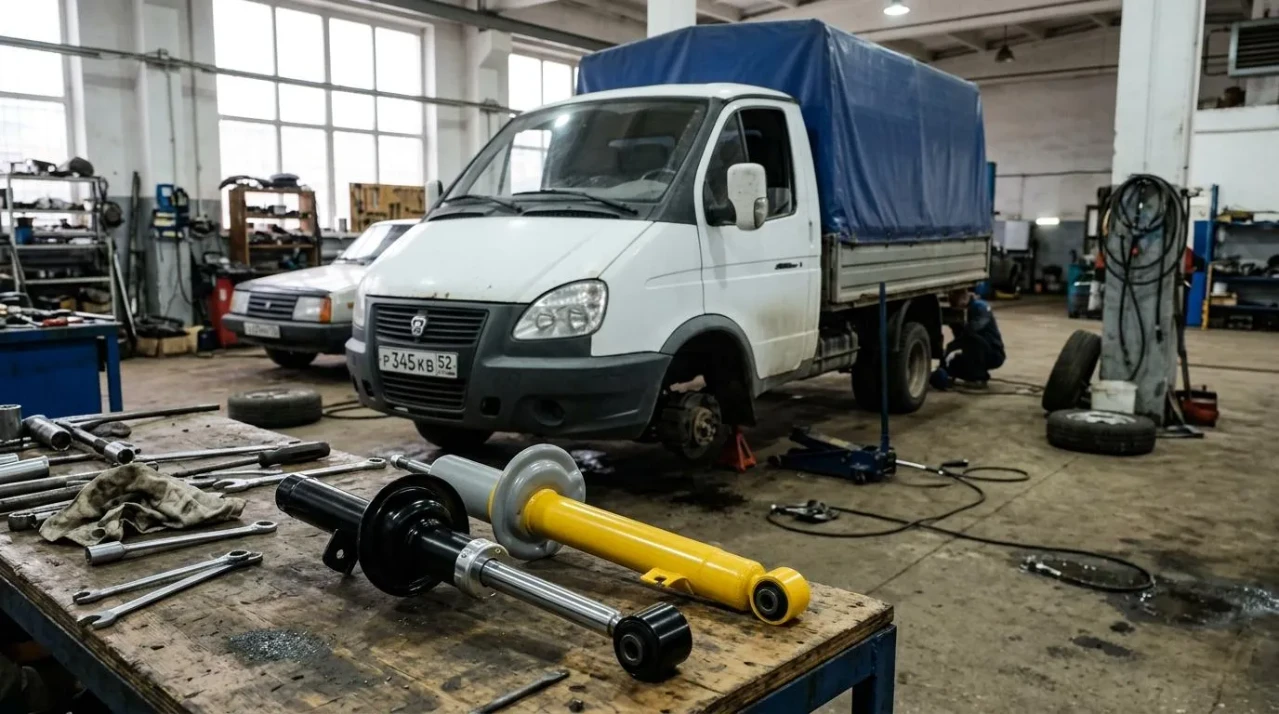 Какие амортизаторы лучше поставить на Газель