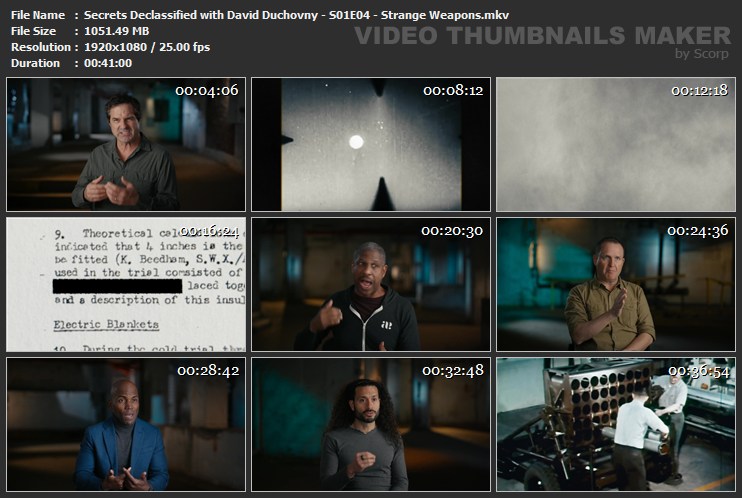 Secrets Declassified with David Duchovny S01E04 Strange Weapons mkv