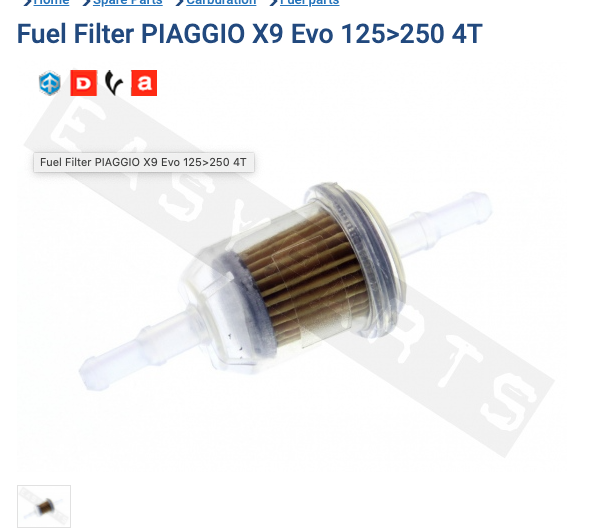 filter goriva piaggio x9 200