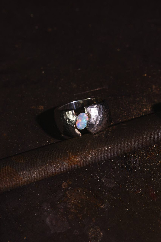 Collana e ciondolo in argento 925 con fetta di quarzo con clorite