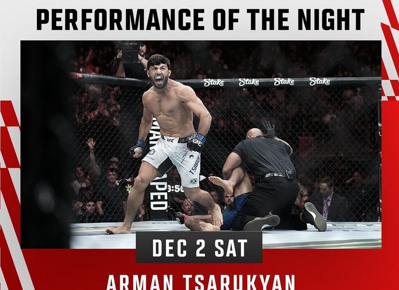Арман Царукян с най-висока заплата след UFC on ESPN 52