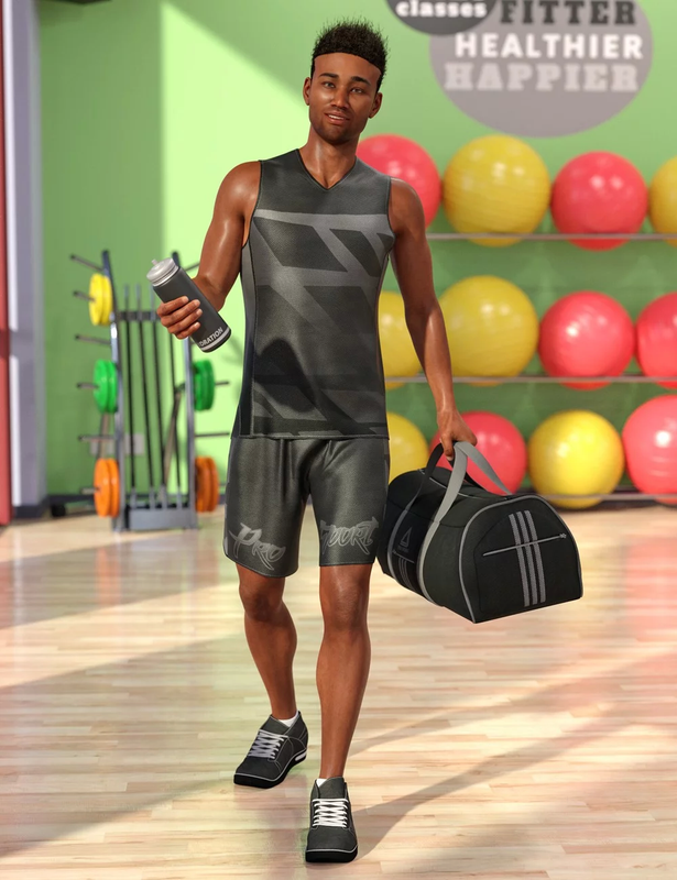 dForce Workout Outfit for Genesis 8 Male(s)