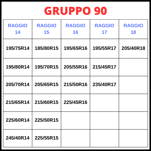 CATENE DA NEVE OMOLOGATE A NORMA DI LEGGE 205/55R16 GRUPPO 90 CON GUANTI DA LAVORO IN OMAGGIO