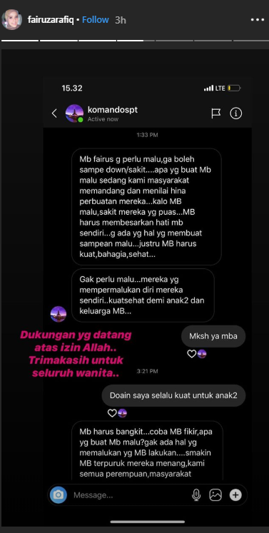 Dukungan untuk Fairuz A Rafiq