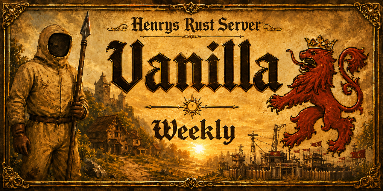 Баннер сервера [EU] Henrys Rust Server | Vanilla | Weekly