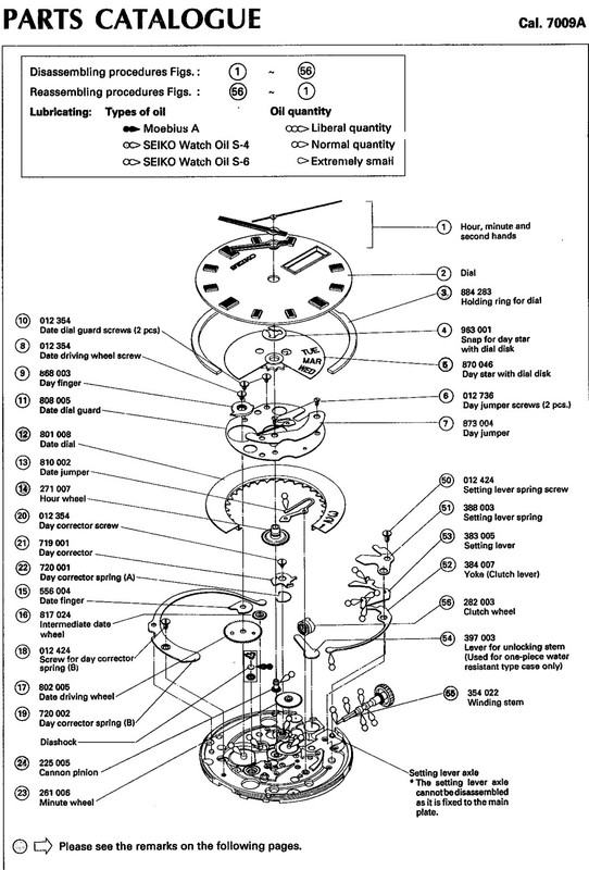 SEIKO-7009A-watch-spare-parts