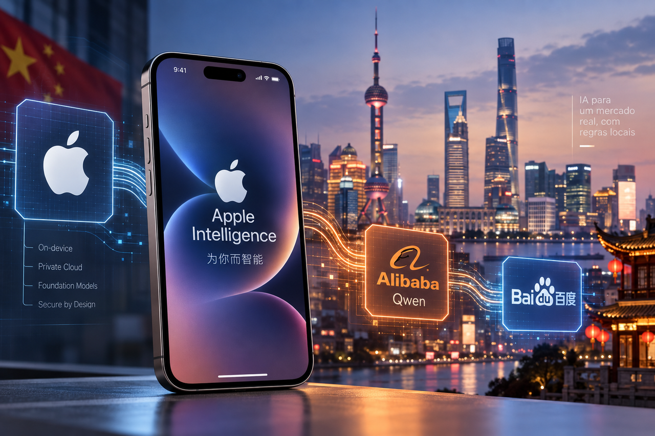 Apple treina IA própria para a China com apoio do Alibaba e muda estratégia do Apple Intelligence