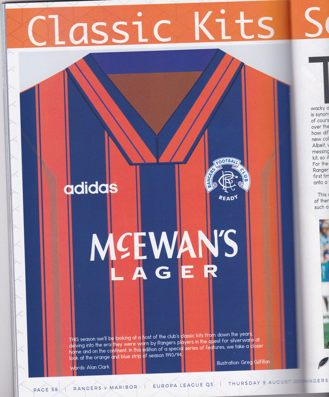 Rangers v Maribor Classic Kits 93:94 1