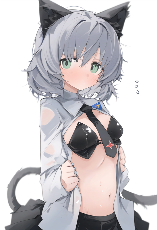 1girl, sanya v. litvyak, strike witches, mikozin, small breasts, blush, shiny sk s-4155458449