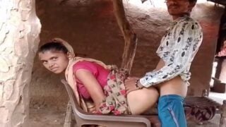 Ass fucked by village sister-in-law sitting on chair