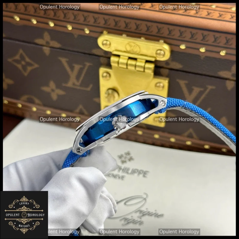 Audemars Piguet Tourbillon Openworked Replica Blue Dial 41mm Stainless Steel Watch