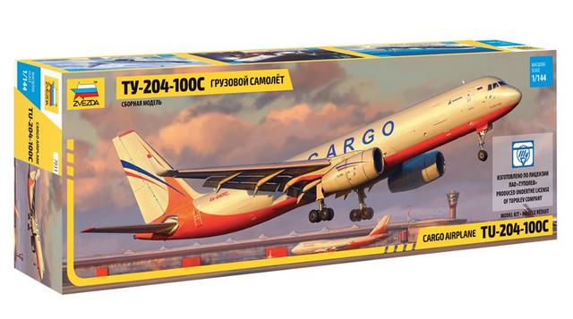 Zvezda 1//144 TUPOLEV TU-204-100C Cargo Avion # 7031
