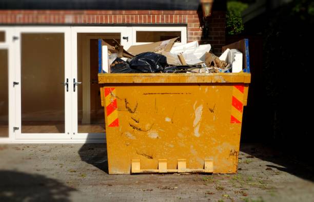 Construction job site dumpster roll off