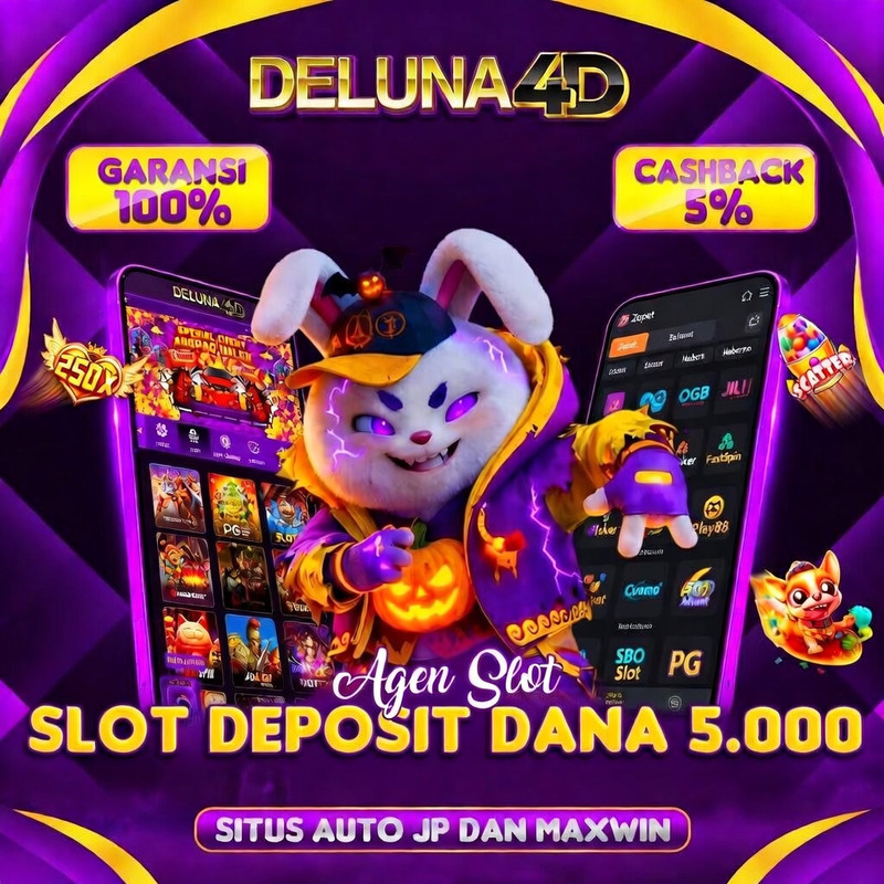 DELUNA4D 🚀 Bandar situs slot online deposit Dana Rp5.000 dan garansi kekalahan terbaik.