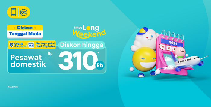 Promo tiket pesawat domestik dari Tiket.com