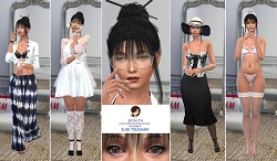 Elise Toussaint realm of oblivion custom character Sims 4 CAS outfit preview - thumbnail