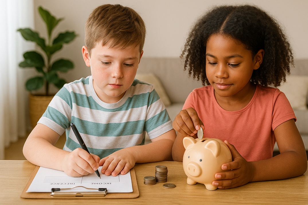 financial education for children - learning about budgeting and saving