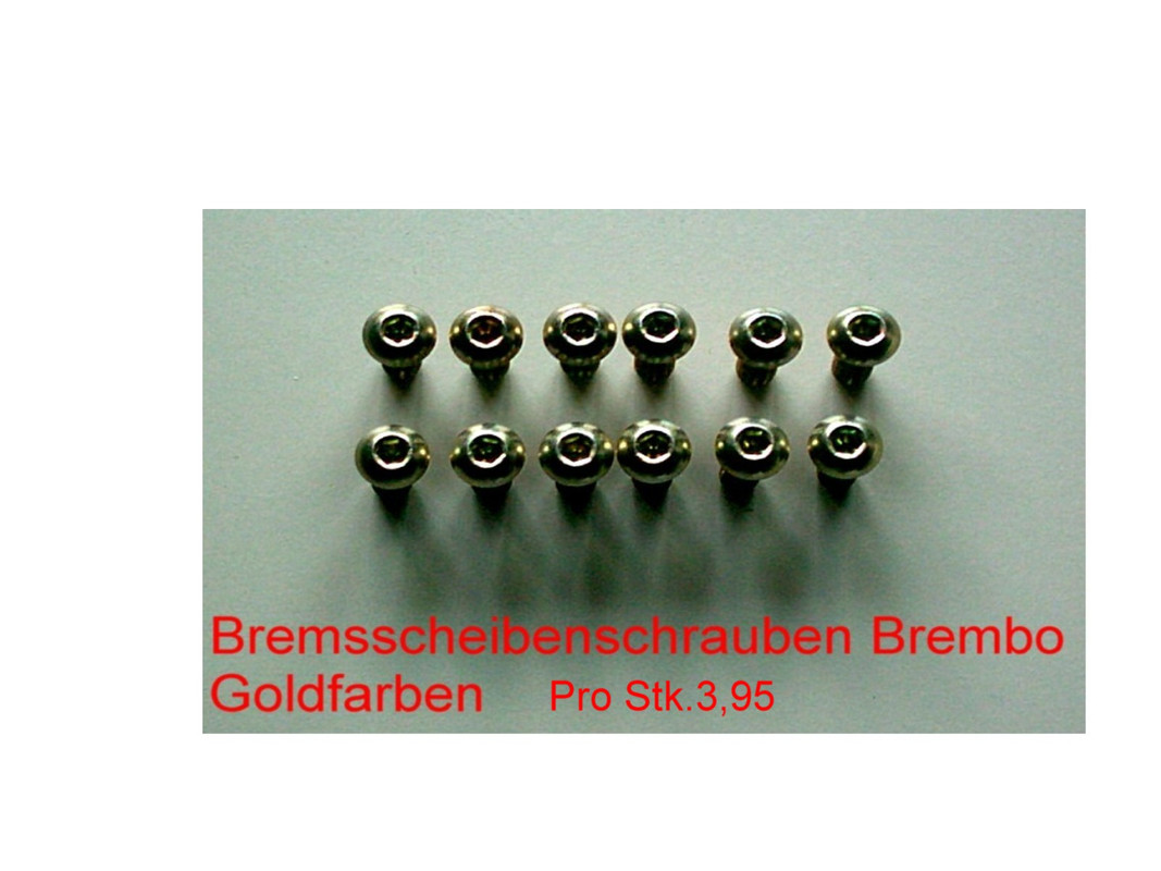 bremsscheibenschrauben brembo göldfarben