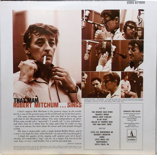 Portada - Robert Mitchum ‎– That Man Robert Mitchum...Sings (1967)