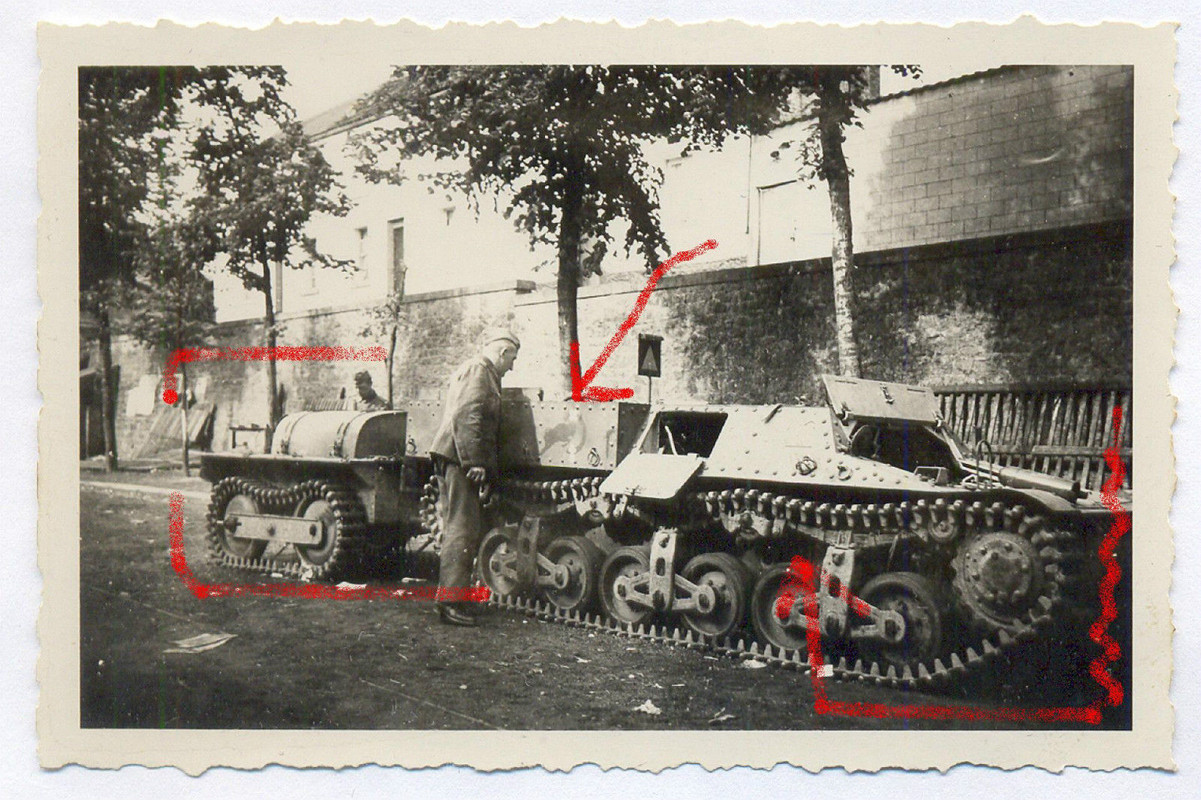 Beute Schlepper Lorraine Anhänger France 1940