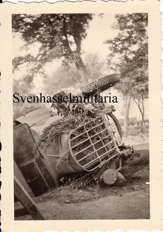 Polen Polenfeldzug Zerstörtes Wehrmacht Fahrzeug