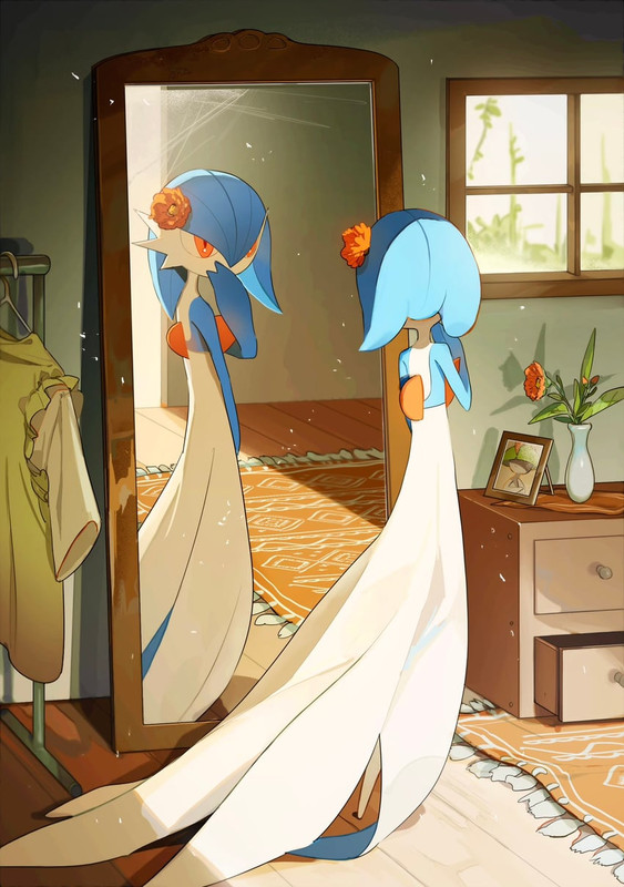 gardevoir-and-ralts-pokemon-drawn-by-two