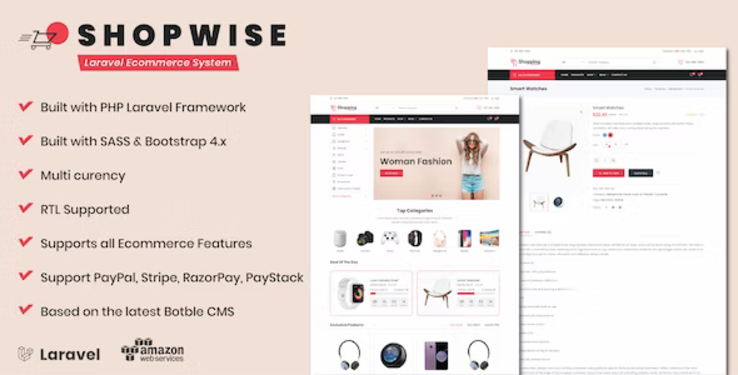 Shopwise – Laravel Ecommerce Multilingual System PHP