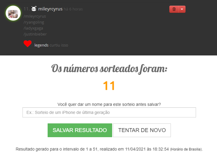 sorteio