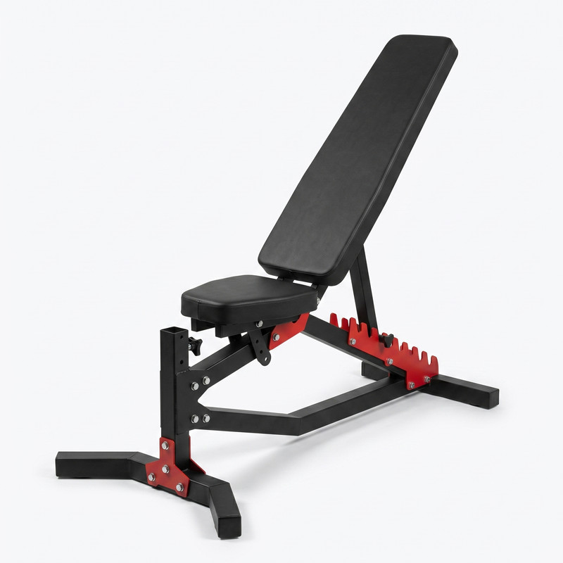 Banc de musculation réglable vue de trois quarts