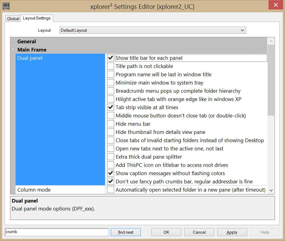 2024-07-07 xp2 Tools - Advanced Options Crumbbar
