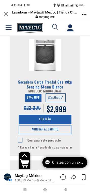 Maytag: Corran secadora gas maytag 19 kgs 
