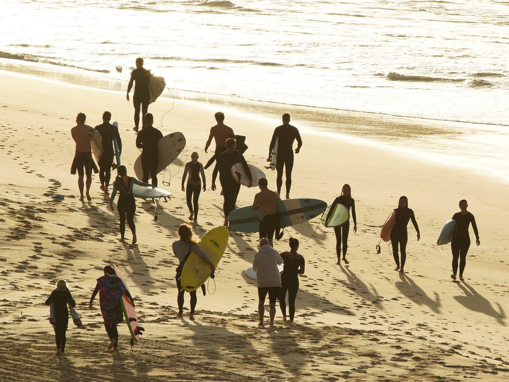 Para peselancar di Pantai Bondi