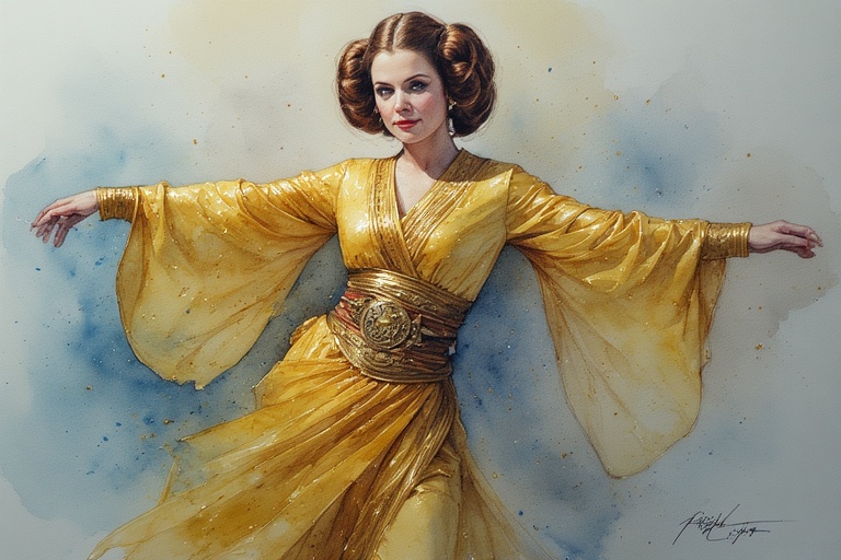 Princess-Leia-in-Golden-outfit-(5)