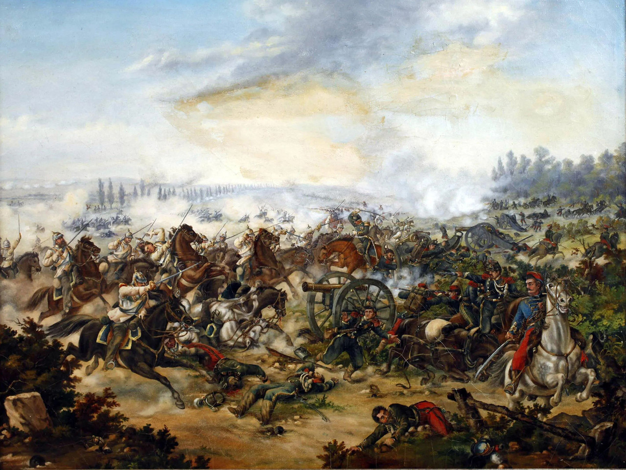 Franco prusiana Mars la Tour Carga Von Bredow los coraceros prusianos llegando hasta la artillería f