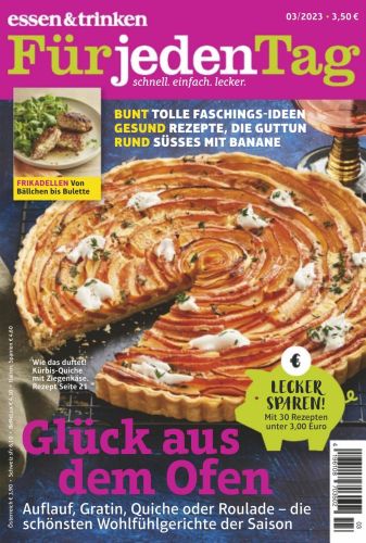 Cover: Essen und Trinken für jeden Tag Magazin März No 03 2023