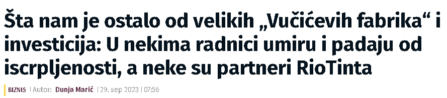 Šta je ostalo od velikih „Vuchićevih fabrika“ i investicija? Screenshot-12260