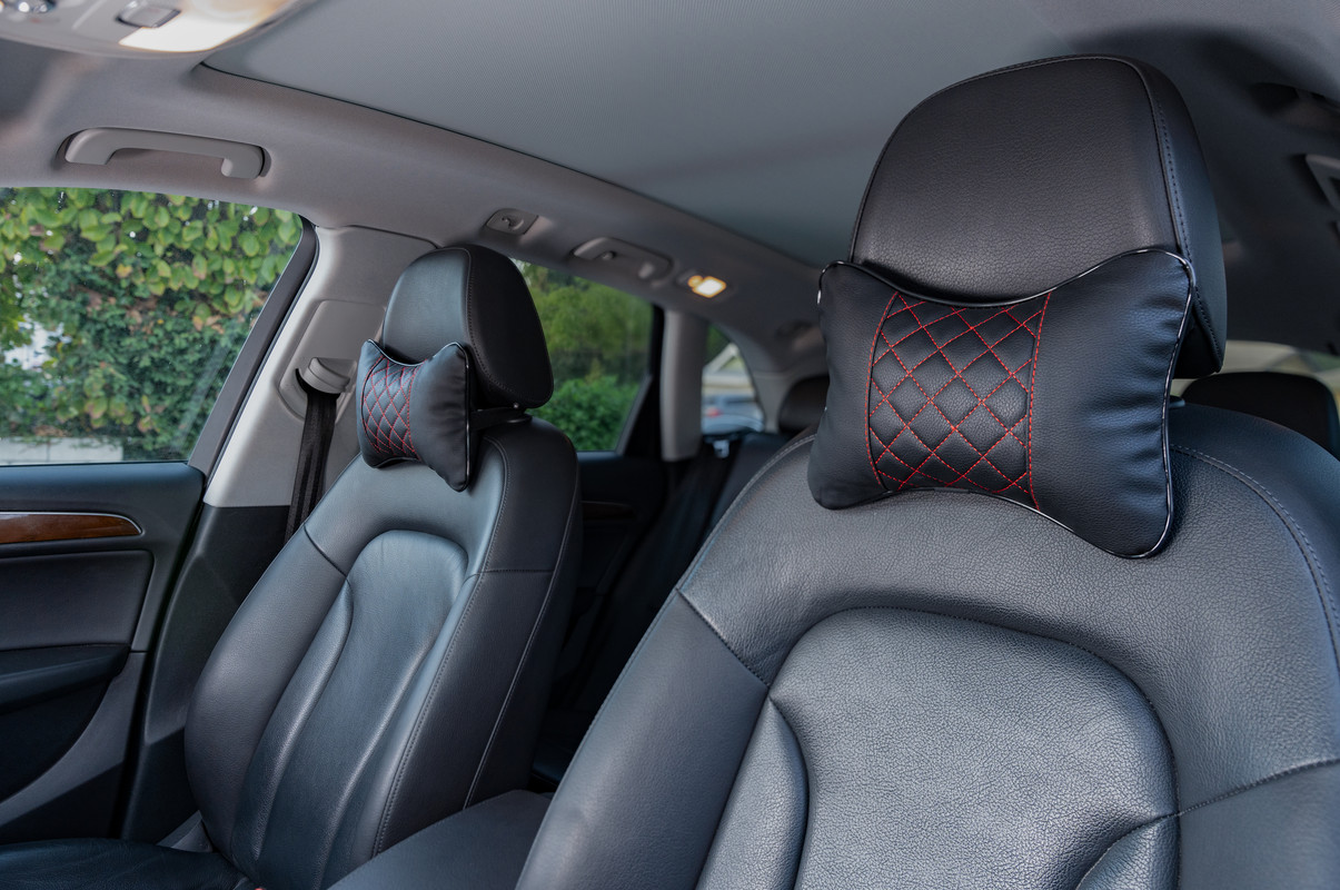 Bone Pillow - Black with Red Thread