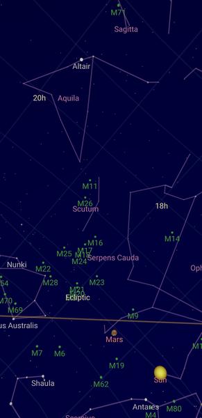 pantallazo del Google Sky Map