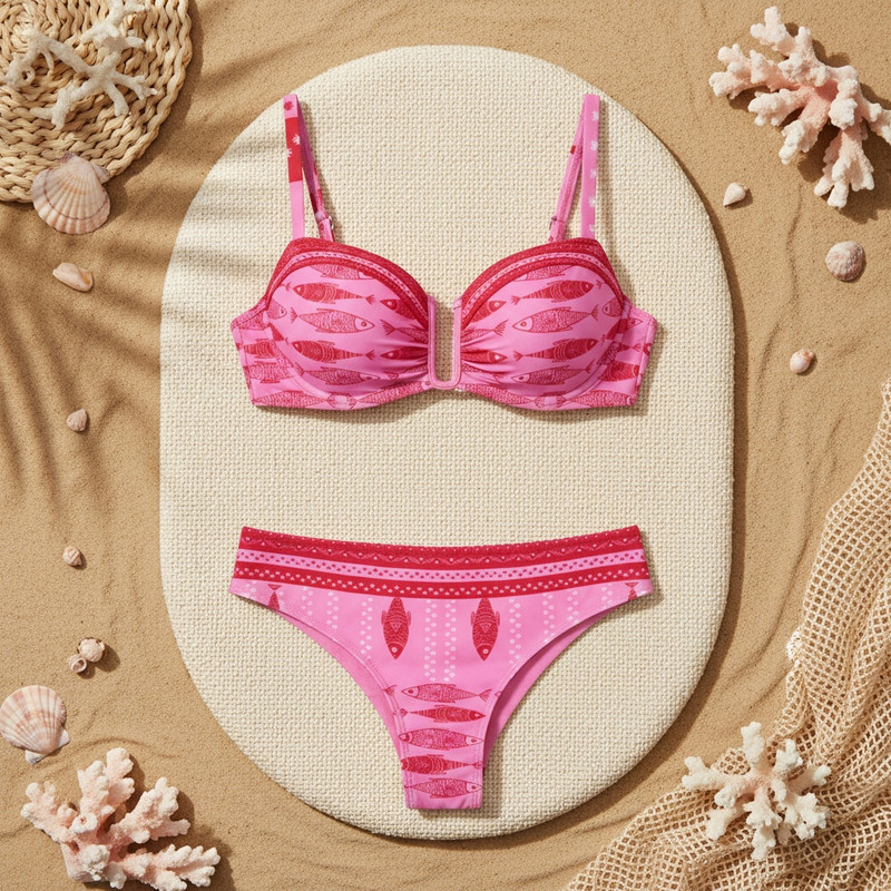 Bikini Pink Fish Two-piece