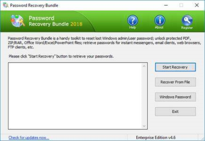 Password Recovery Bundle 2018 Enterprise / Professional 4.6 DC 25.04.2019