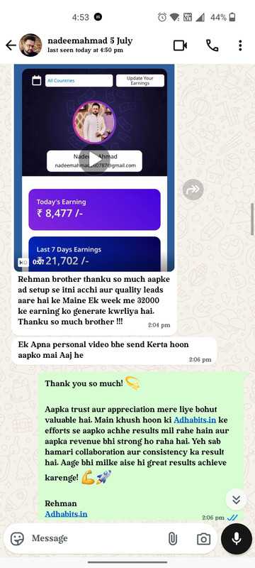 Testimonial from Nadeem