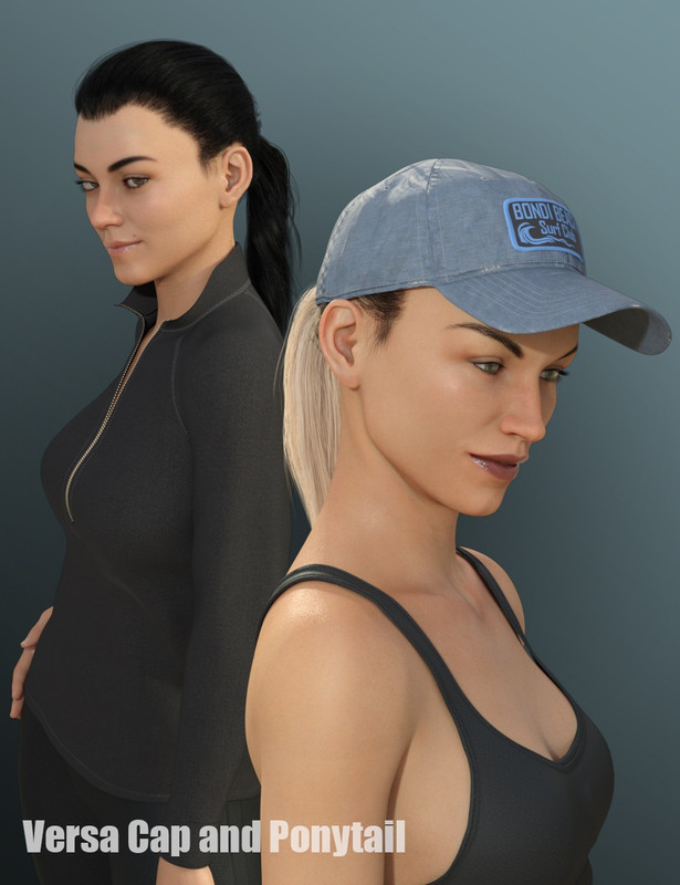 Versa Cap and Ponytail for Genesis 8 Female(s)